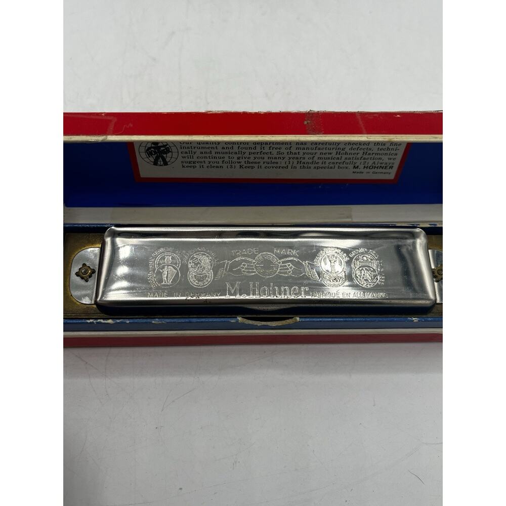 Hohner Marine Band Harmonica No 364 Key C Made Germany w/ Box Instructions
